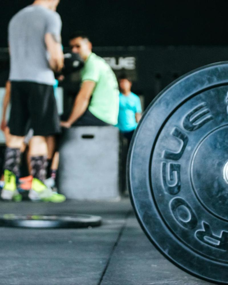 Athlete performing a weightlifting exercise